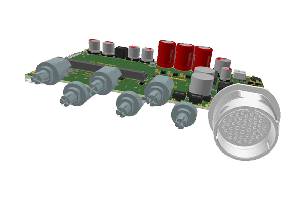 The comprehensive connectivity of the carrier board for the miriac® MPX-S32G274A is accessible through a 47-pin circular connector, eight X-coded M12 Ethernet connectors and a USB Type C connector.