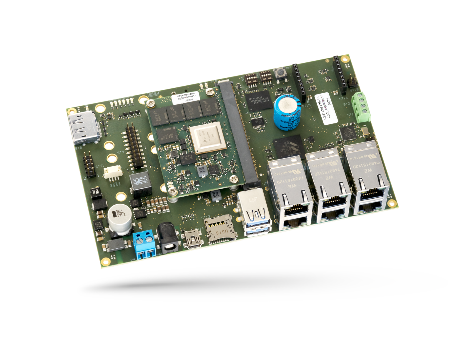 miriac® SBC-LS1028A-TSN Single Board Computer based on NXP® QorIQ® LS1028A CPU