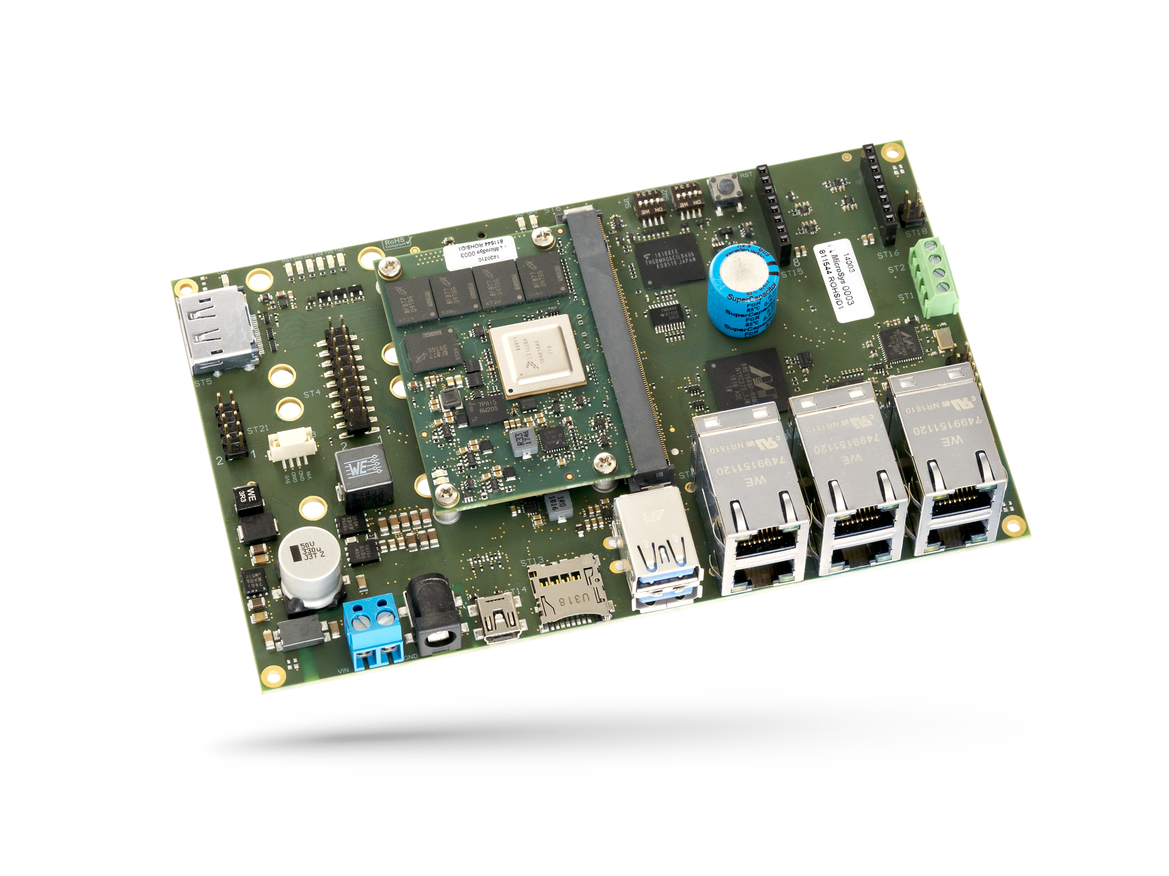 miriac® SBC-LS1028A-TSN Single Board Computer based on NXP® QorIQ® LS1028A CPU